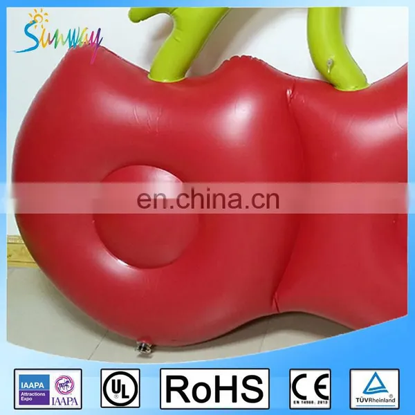 6P PVC Inflatable Pool Float Lounger, OEM Water Sport Cherry Air Mattress photo-5