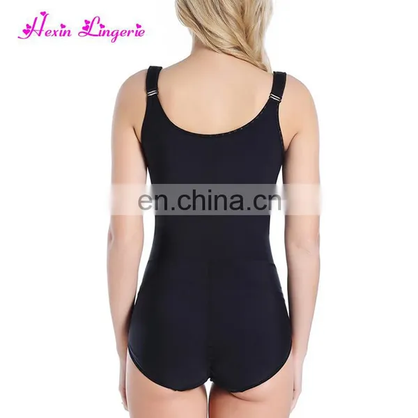 Discount Plus Size Smoothing Solid Black Bodysuit Women Sxy photo-2