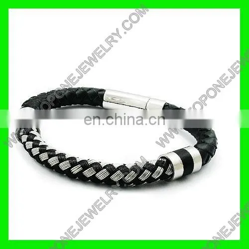 Fashion Plain Jewellery Stainless Steel Braided Rope Mesh Bangle photo-2