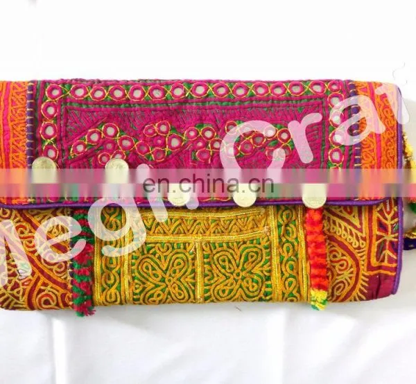 Wholesale Vintage Handmade Coin Purse-Indian Vintage Wedding Purse -Vintage Banjara Gypsy Clutch -Indian Embroidered Clutch Bag photo-6