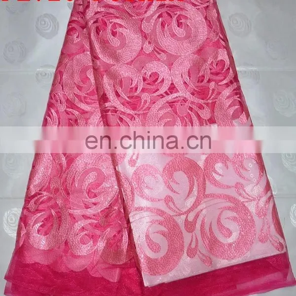 Latest Fashion Embroidery Organza Lace With Sequins(FL720) photo-2