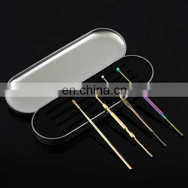 Factory Stainless Steel Dual Head Ear Cleaner Earwax Tool Easy Earwax RemovalEarpick Flexible Spiral Cleaner photo-4