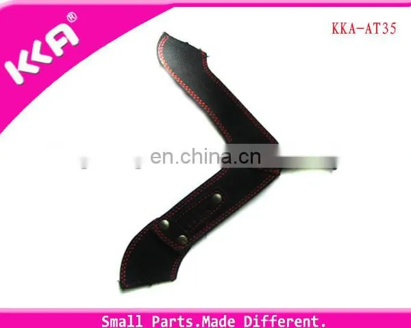 Fshion Colour Keyboard Black Leather Shoes Uppers photo-2
