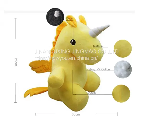 Your Own Logo Can be Added Custom Stuffed Embroidery Unicorn Plush Toy photo-4