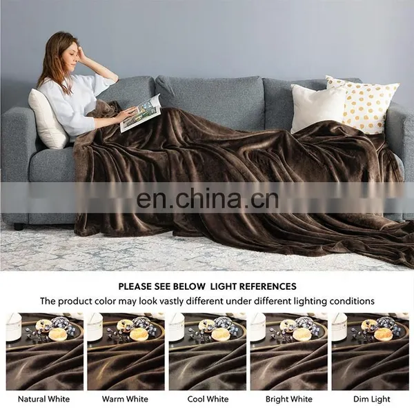 Eco Friendly Premium Super Cozy Fade Resistance 100% Polyester Design Organic Flannel Fleece Blanket photo-7
