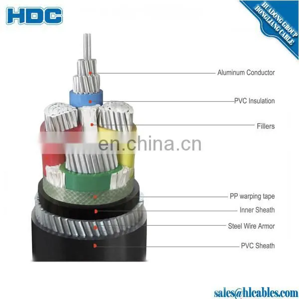 600V Aluminium XLPE Insulated SWA Armoured 4*240mm2 Power Cable photo-5