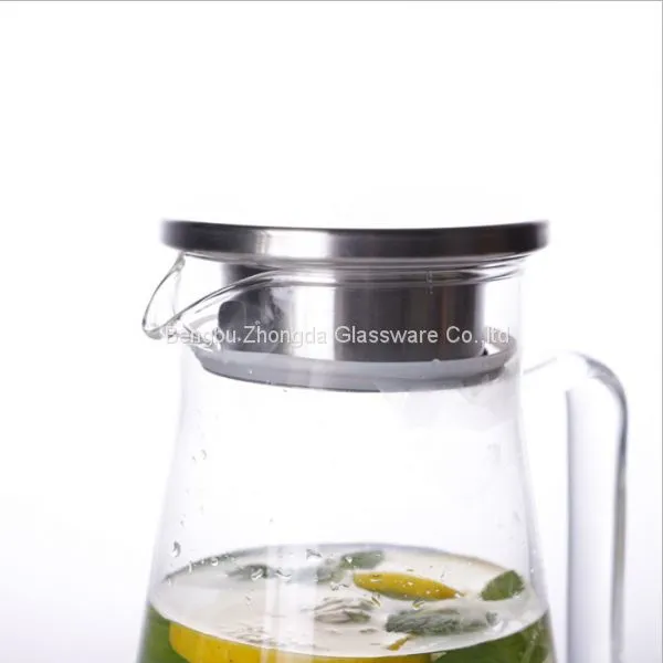 Glass Carafe Water Filter Pitcher Jug With Handle 1.4L photo-4