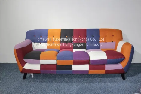 Patchwork Fabric Sofa 3seater YF030