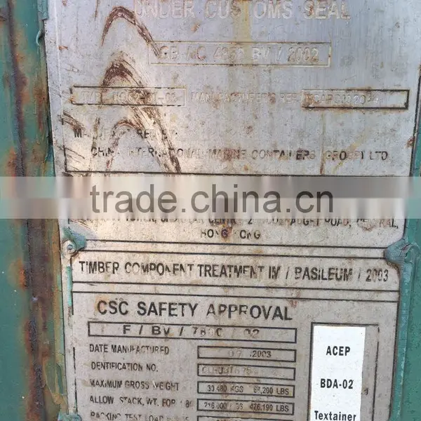 CSC Certification and 20' Length (feet) 20' Container for Sale Used New Netherlands Belgium photo-2