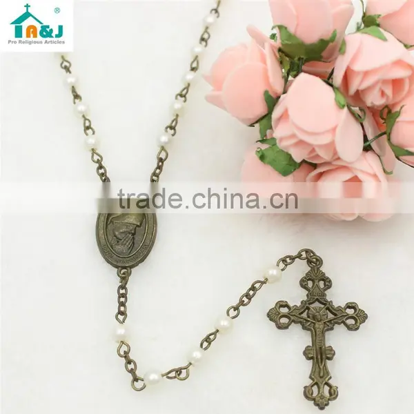 Passed CPSIA Test Imitation Pearl Chain Rosary Home Decoration photo-4
