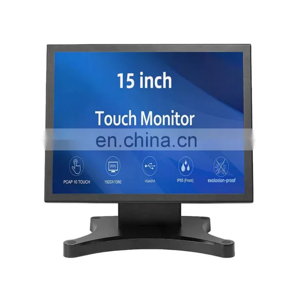 Lcd Monitors Widescreen Desktop Metal Display Open Frame Tft Resistive Touch Screen Monitor photo-4