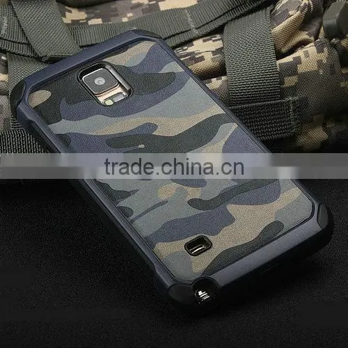 2015 New Arrival Camouflage Case for Samsung Galaxy Note 4, for Samsung Note 4 Back Cover, for Galaxy Note 4 Real Leather Case photo-2