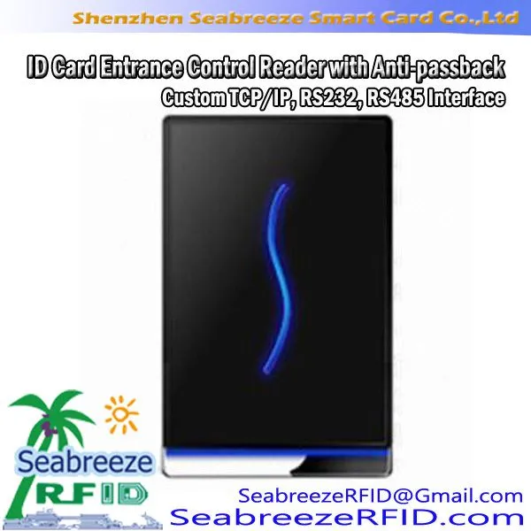 ID Card Entrance Control Reader with Anti-passback, Custom TCP/IP, RS232, RS485 Interface