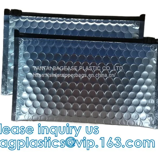 Re-close Lipstick Mascara Travel Packaging, Bubble Padded Zipper Bag, Cushioned Postal Bags With Zipper photo-3