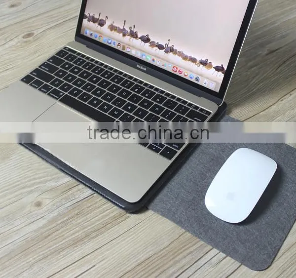High Quality Microfiber Leather Multifunction PC Bags Laptop Holder Bag for Macbook With Mouse Mat and Purse photo-5