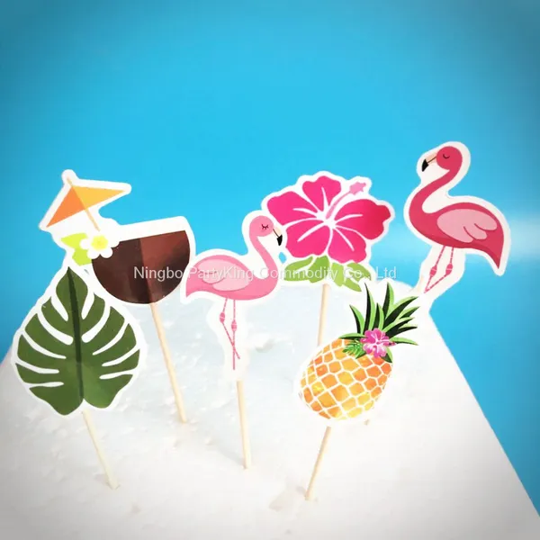 Green Leaf Cake Topper Tropical Style Cake Decoration Tools Wedding Birthday Party Supplies photo-2