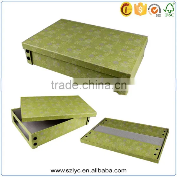 Space Saving Multipurpose Paper Foldable Storage Box With Metal Corner