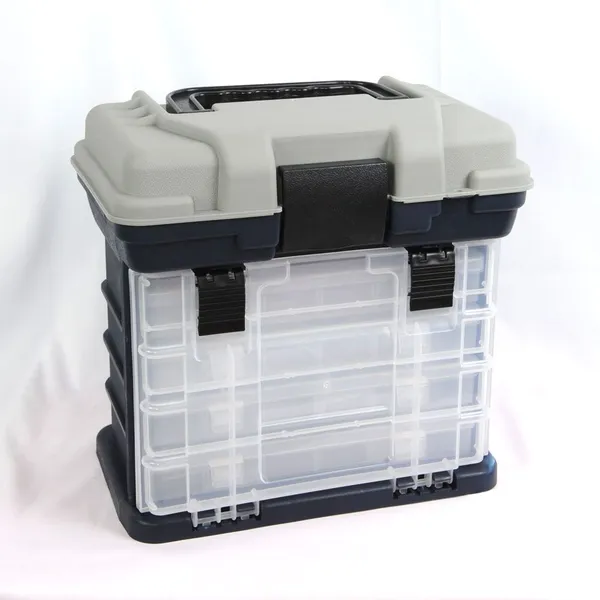 Fishing Tackle Box Four Removable Racks Lure and Hooks Storage Multipurpose Utility Box photo-5