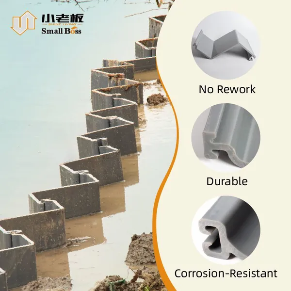 Durable Corrosion-Resistant Plastic Seawall Sheet Piling for Seawall Bulkhead photo-2