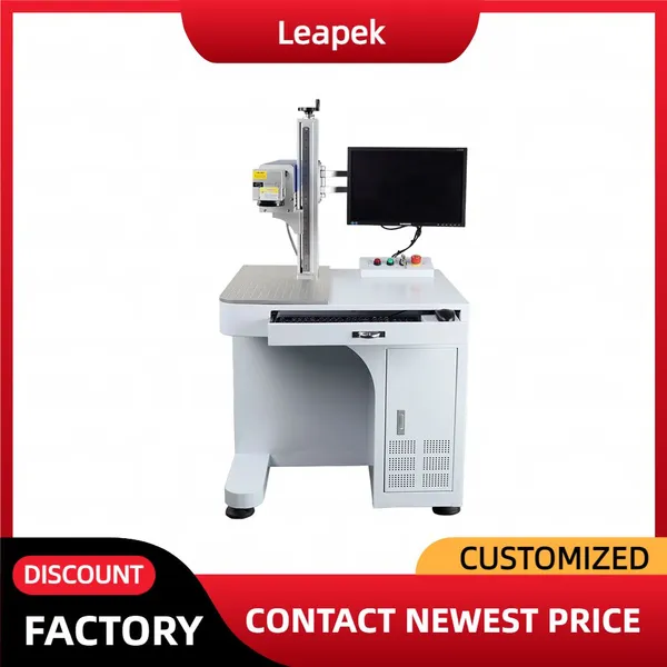 Carbon Dioxide Desktop Laser Marking Machine CO2 30 Watt for Leather Wood Acrylic Plastic Button