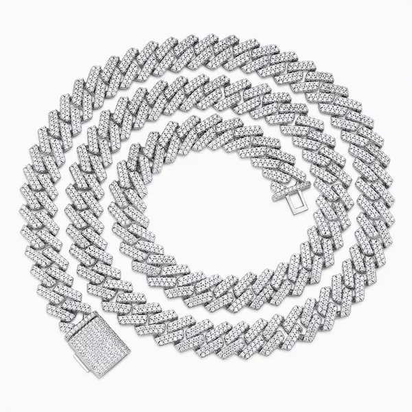Shining Star Jewelry 12mm Ice Diamond Necklace Platinum Plated Men Cuban Chain photo-4