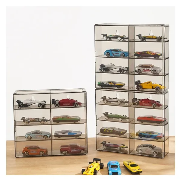 Hot Sell 1:64 Diecast Parking Spaces Sot Scene Model Car Storage Box Display Box 8 Grids 1:64 Display Case photo-2