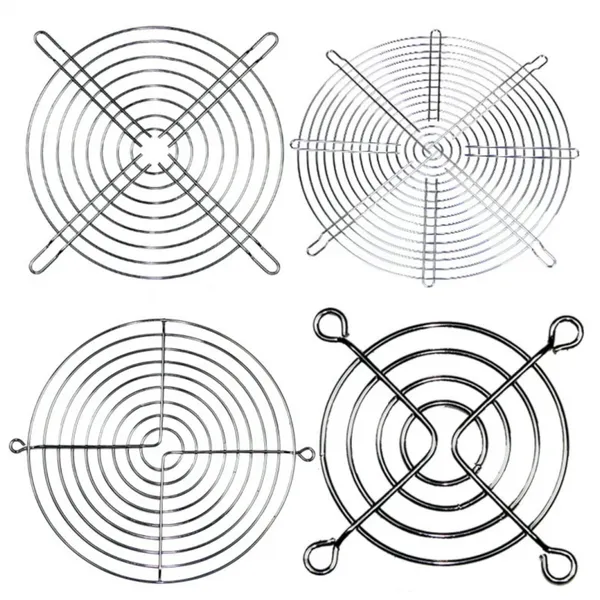 Black Powder Coated Wire Mesh Fan Guard, 8 Mesh, 0.8mm Wire, Circular Shape for AC Fans photo-4