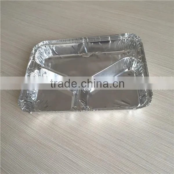 Manufacture 3-compartment Aluminum Foil Food Takeaway Trays photo-2