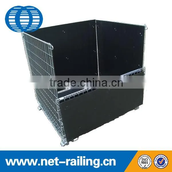 Warehouse Fold Stack Galvanized Zinc Wire Basket photo-6