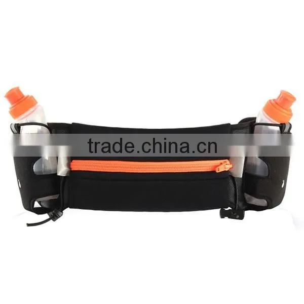 Hydration Belt for Runners, Water Bottle Belt With Waist Pack & Earbud Access, Fits Large Smartphones I.e. w/ 2 BPA Free 10oz Bo photo-4