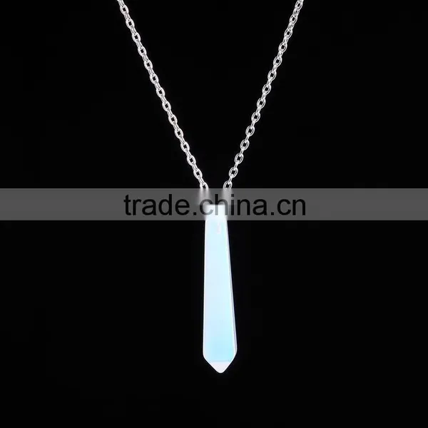 2016 Trendy Hot Style Natural Stone Gold Plated Bullet Necklace SMJ0137 photo-6