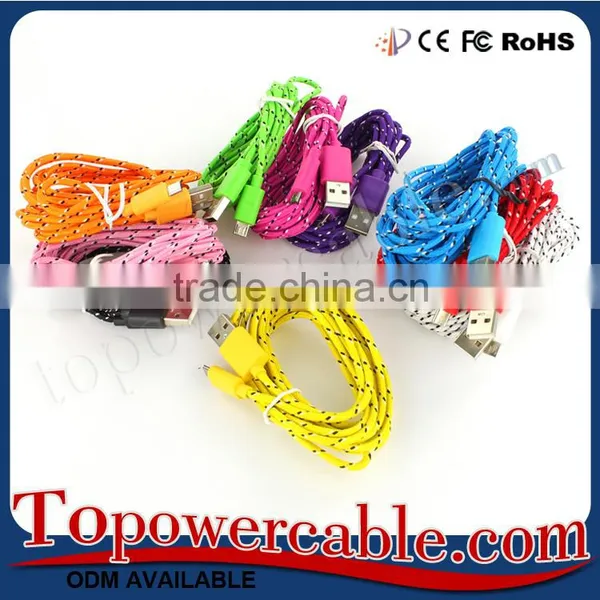 Universal Fabric Knit Driver Download USB Charging Data Cable For Samsung Galaxy S4 I9500 photo-4