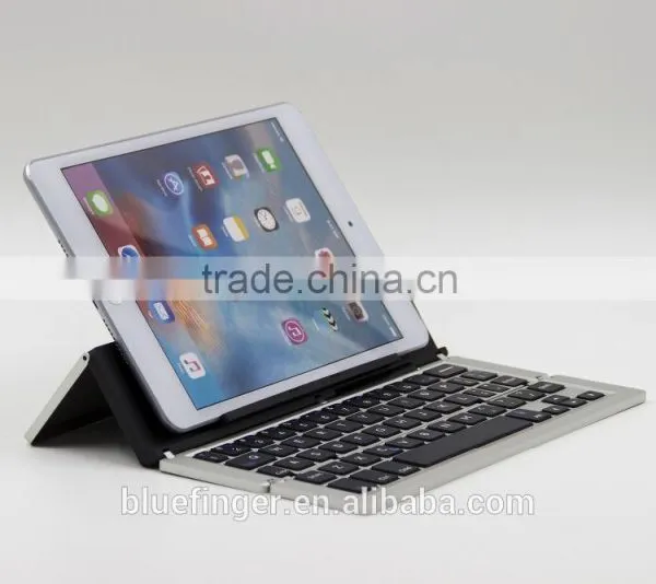 Wholesale Aluminum ABS Tablet Portable Bluetooth Foldable Keyboard for IPad,iPhone,smart Phoens photo-2