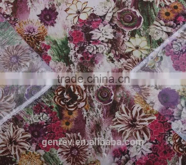 Polyester Chiffon Fabric Different Types Flower Designs of Fabric Printed Fabrics photo-5