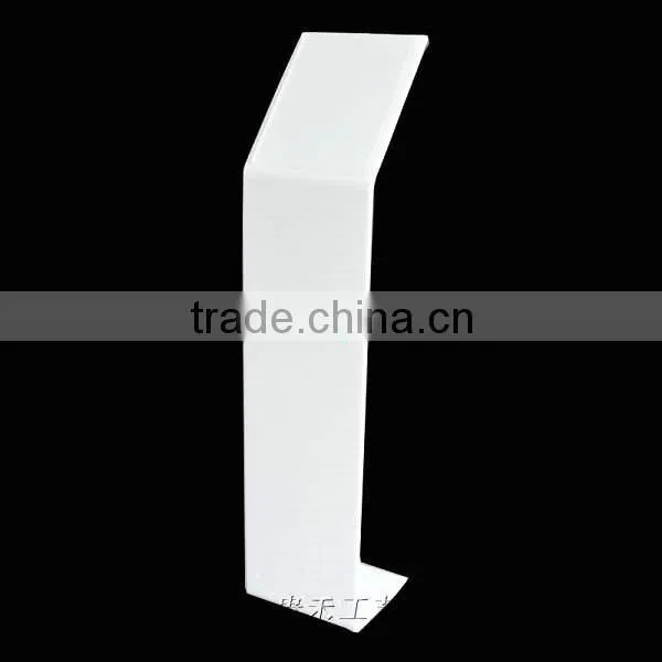 2015 New White Color Magazine Display Stand, Acrylic Sign Stand photo-3