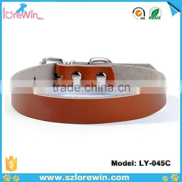 5 Color Options Cheap Personalised Leather Dog Collars photo-4