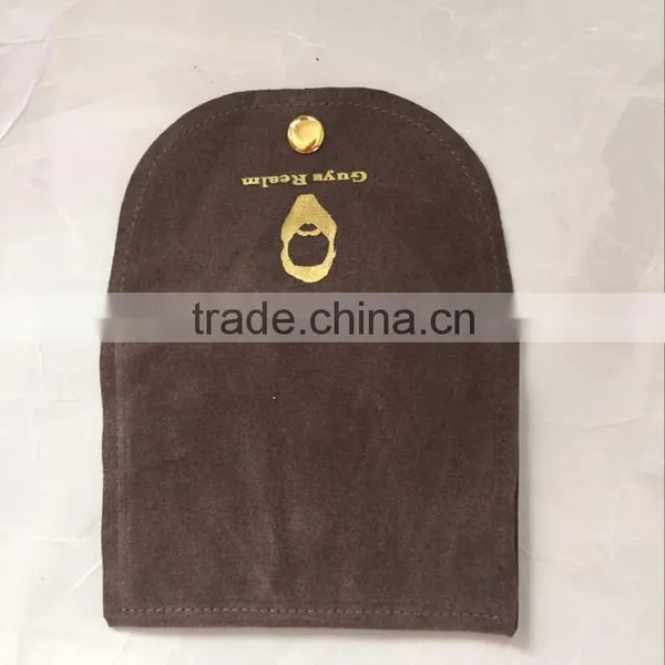 Full Cover Envelope Type Brown Velvet Fabric Jewelry Bag photo-4