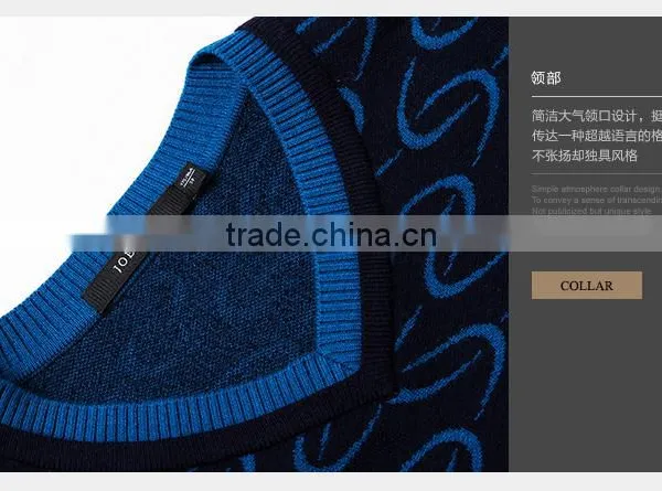 2016 New Design v -neck Patterned Fashion Man Sweater Geometrical Design Trendy photo-4