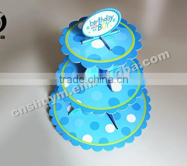 Food Grade Painting Colorful Paper Cake Stand photo-5