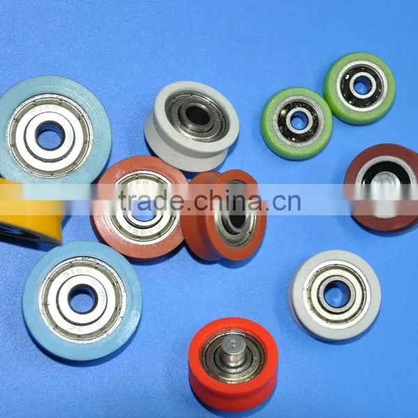 42-0052 pu Roller Heavy Duty Ball Bearing Plastic Nylon v Groove Window Roller Conveyor Sliding Door Roller photo-2