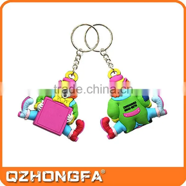 Logo 2D Custom Shaped Soft Pvc Wholesale Keyring photo-2