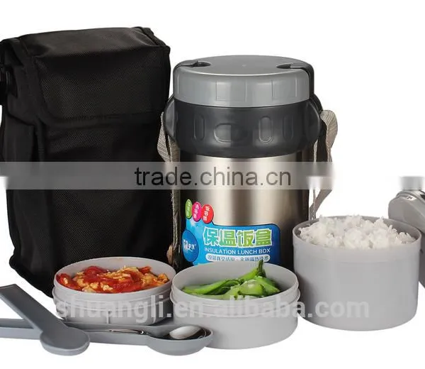 DGCCRF/LFGB Certified 2.0L Stainless Steel Vacuum Food Container/lunch Box