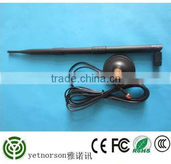 9dBI Omni Wifi Antenna With RP-SMA Male Connector for Wireless Network Router /USB Adapter