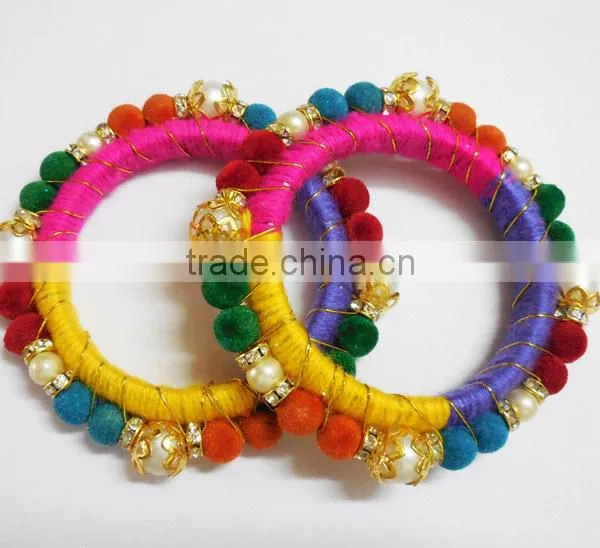 Velvet Funky Bangles(multicolour) Online Shopping for Bracelets Bangles