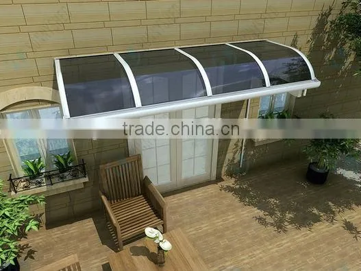 New Design Easy DIY Design Double Polycarbonate Sheet Door Window Canopy Awning With Portable photo-2
