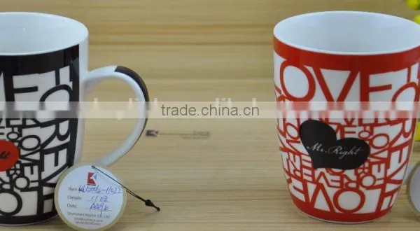 11OZ Love Valentine's Day Design Full Decal Print Coffee Cups, Shiny Surface Porcelain Mug, KL5004-11027 photo-6