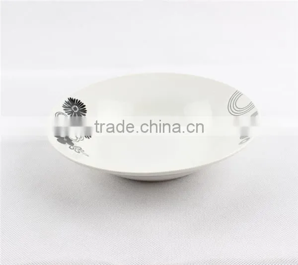 Custom Printed Serving Super White Ceramic Porcelain Dishes