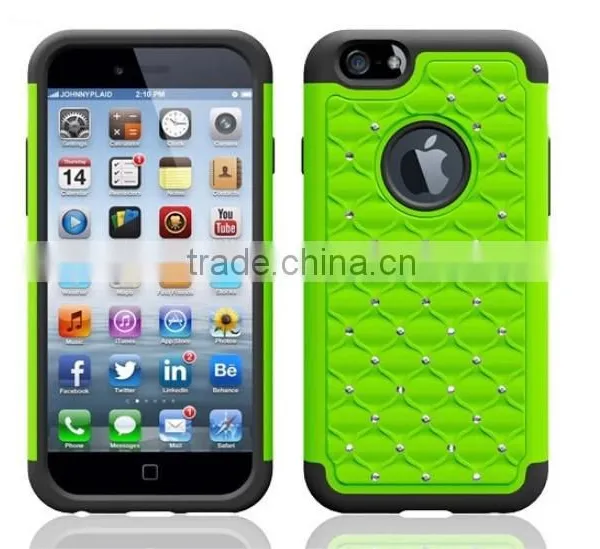 Durable Quality For IPhone 6s Bling Bling Silicon Heavy Duty Back Cover photo-4