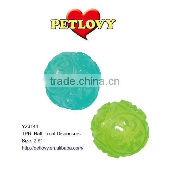 PROMOTIONAL 2.6" TPR BALL TREAT DISPENSERS TPR TOY DOG TOY