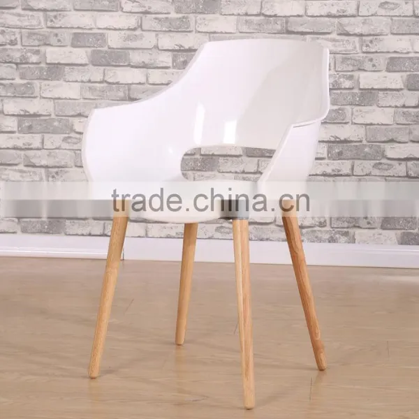 Famous Wood White Plastic Room Wholesale Armchair Replica PW007 photo-4